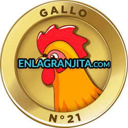 Animalito Gallo utilizado en los resultados de los sorteos de la Lotería La Granjita