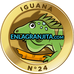 Animalito Iguana utilizado en los resultados de los sorteos de la Lotería La Granjita